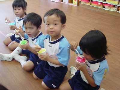 かき氷を食べました！